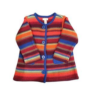 First Impressions Play Girl's Rainbow Stripe Boho Cardigan Sweater 24 Months
